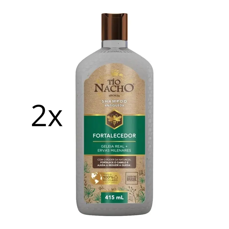 Lot Of 2 Anti-Hair Loss Strengthener Growth Shampoo Herbs 415Ml Tio Nacho 1