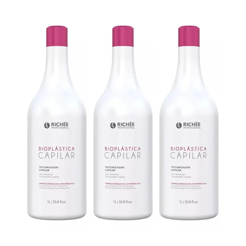 Lot Of 3 Bioplastica Hair Alignment Texturizer Treatment 1L Richée 1
