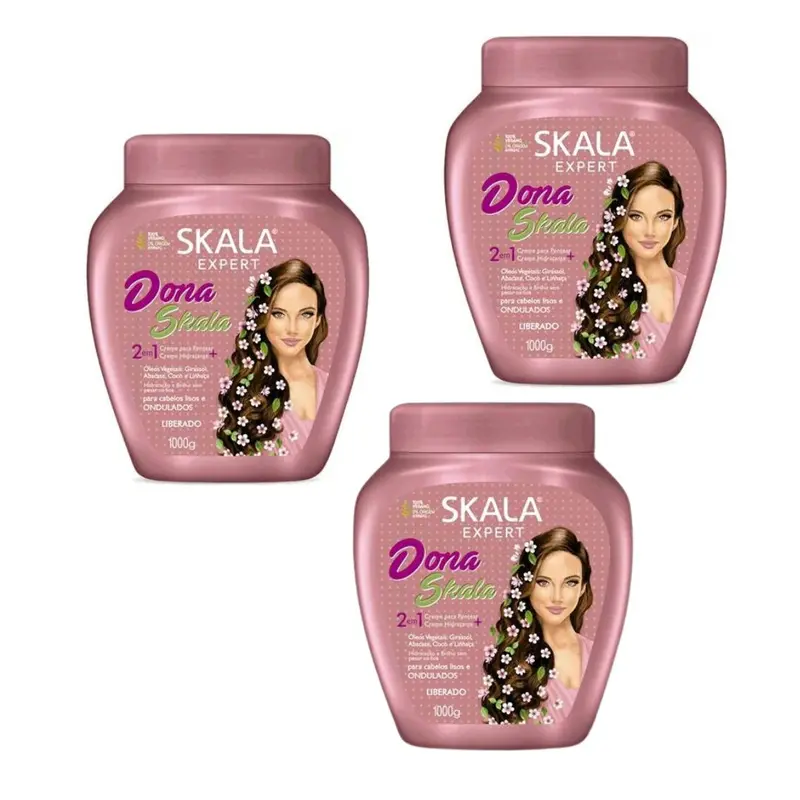 Lot Of 3 Dona Skala Combing Cream Hair Treatment Mask 2 In 1 Vegan 1Kg 1