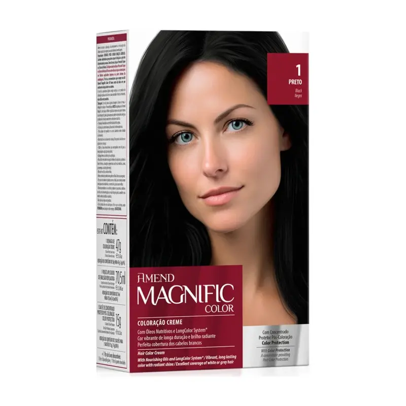Lot Of 3 Magnific Color Cream Dye 1.0 Black Hair Color Toning Tint Amend 2