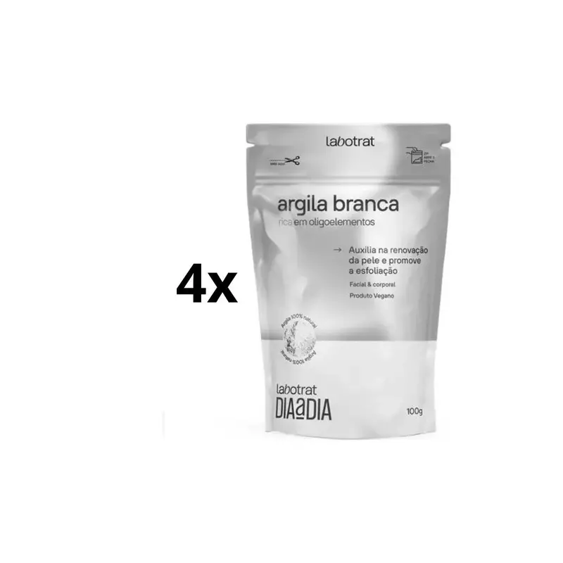 Lot Of 4 White Clay Exfoliating Powder Body / Face Skin Care 100G Labotrat 1