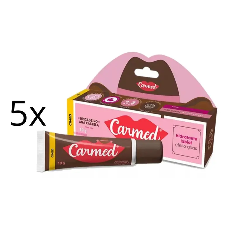 Lot Of 5 Cimed Carmed Brigadeiro Ana Castela Lip Gloss Moisturizer 10G Vegan 1