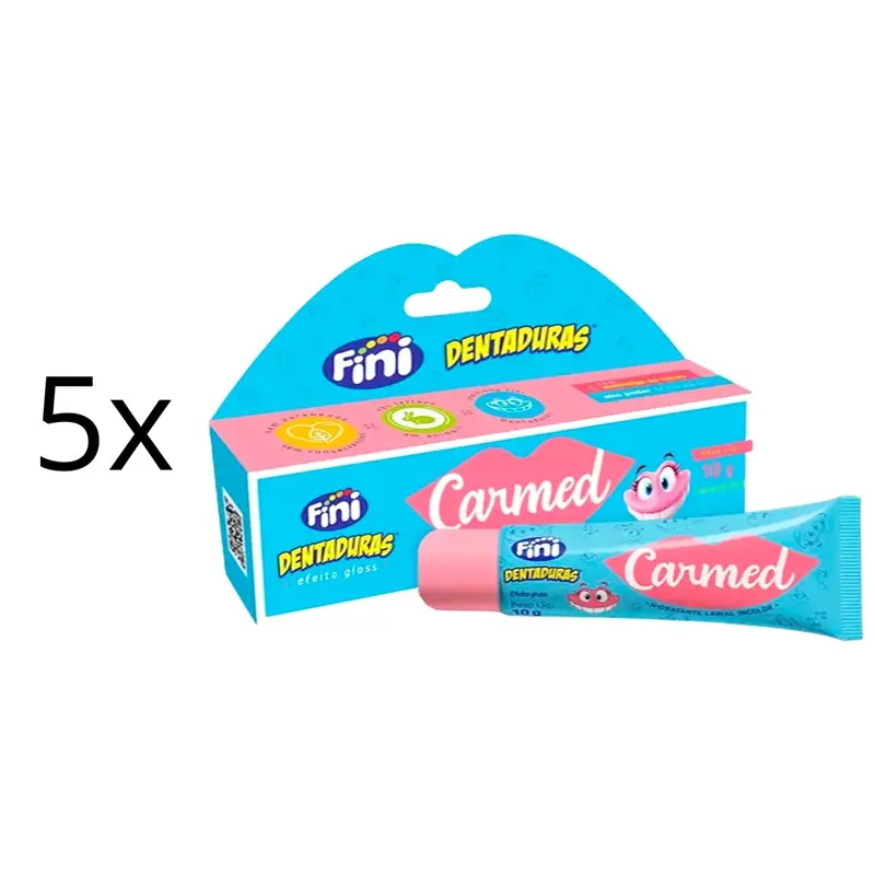 Lot Of 5 Cimed Carmed Fini Jelly Dentaduras Gloss Moisturizer 10G Vegan 1
