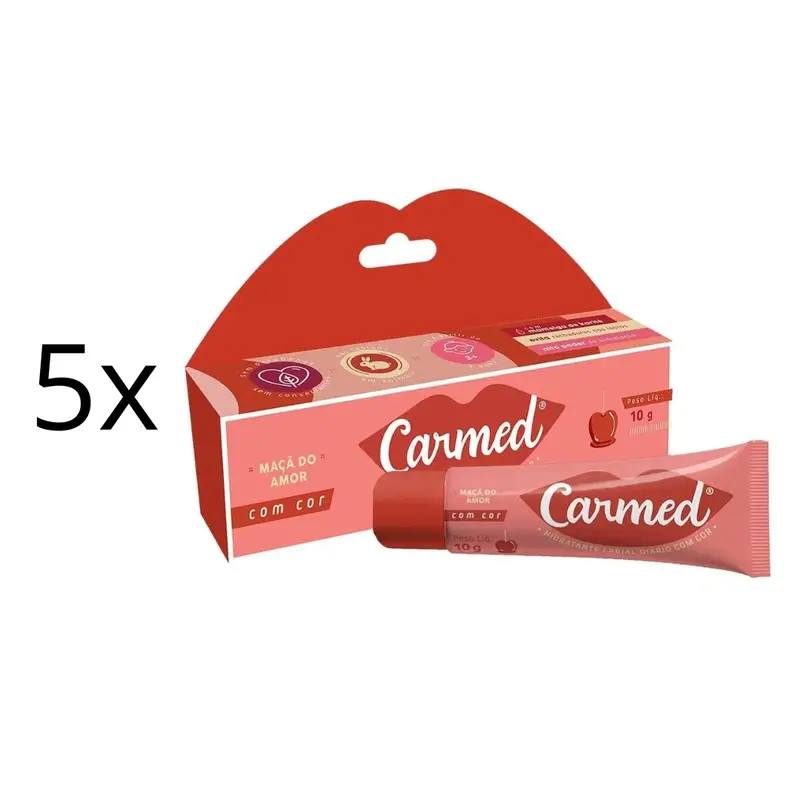 Lot Of 5 Cimed Carmed Maca Do Amor Love Apple Gloss Moisturizer 10G Vegan 1