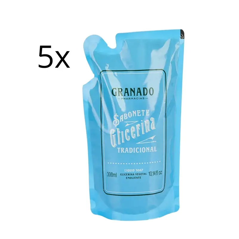 Lot Of 5 Glycerin Traditional Vegan Liquid Soap Skin Care 300Ml Granado 1
