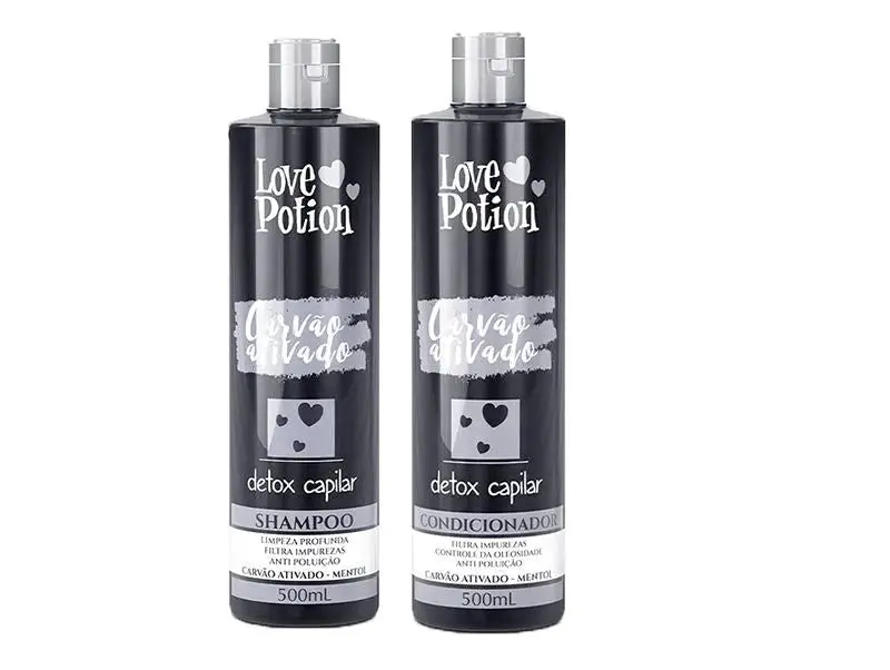 Love Potion Activated Charcoal Home Care Detox Kit 2X 500Ml / 2X 16.9 Fl Oz 1