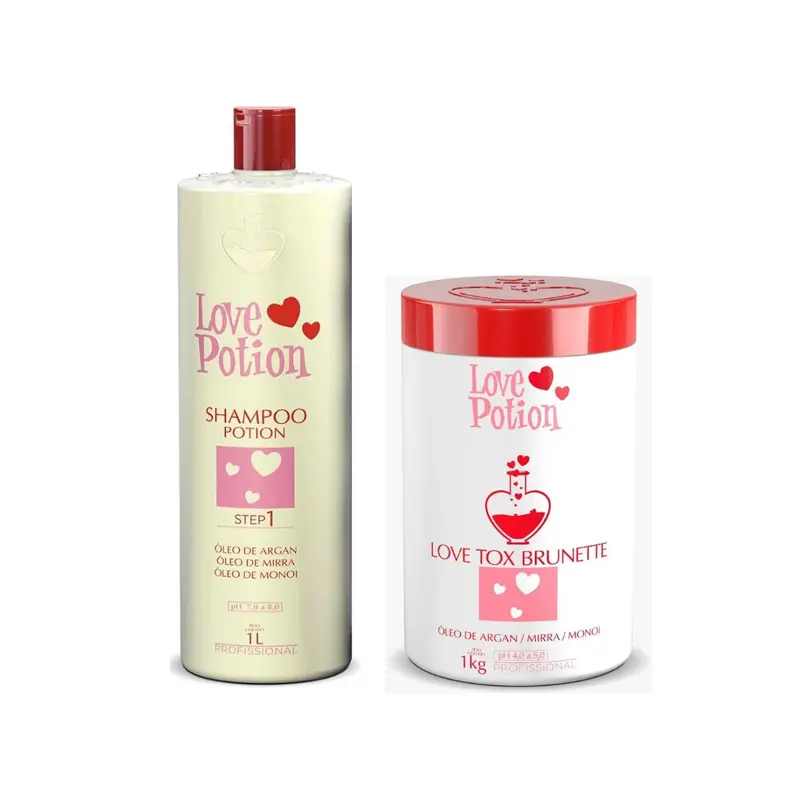 Love Potion Love Tox Brunette Deep Hair Mask + Cleaning Shampoo Kit 2X1 1
