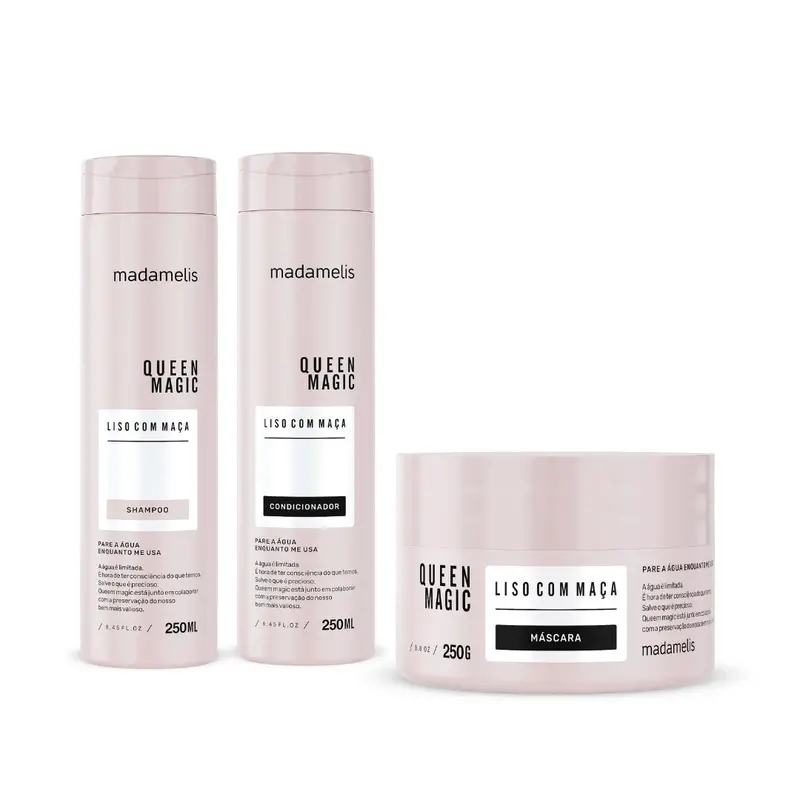 Madamelis Queen Magic Liso Com Maca Hair Apple Vinegar Treatment Kit 1