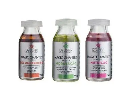 Magic Chantilly Schedule Reconstruction Hydration Nutrition Kit 3X15ml - Dyusar 1