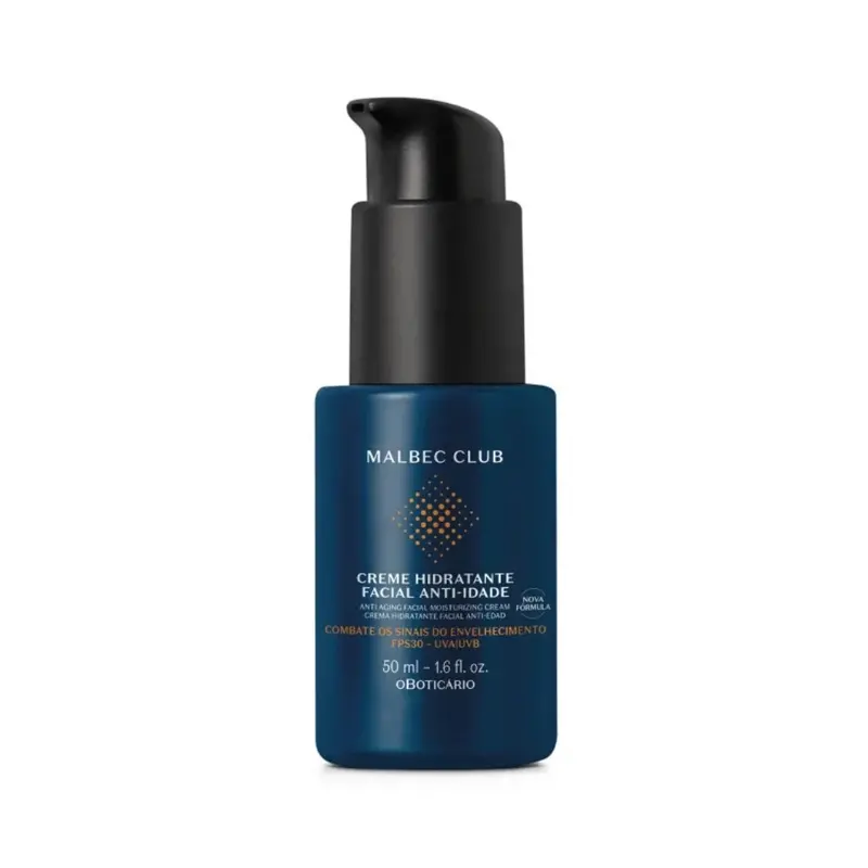 Malbec Club Anti-Aging Facial Moisturizer Daily Skin Care 50Ml O Boticário 1