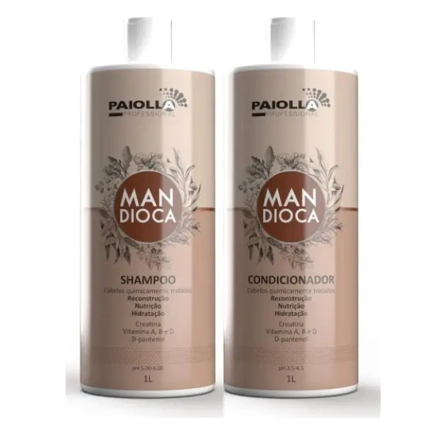 Mandioca Cassava Damaged Hair Reconstruction Treatment Kit 2X1l - Paiolla 1