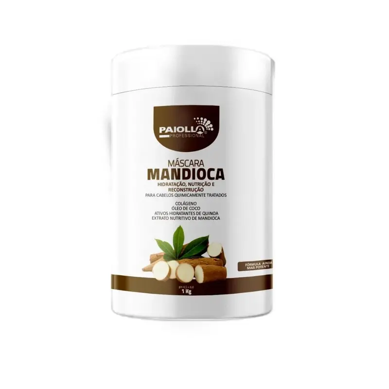 Mandioca Cassava Damaged Hair Reconstruction Treatment Mask 1Kg - Paiolla 1