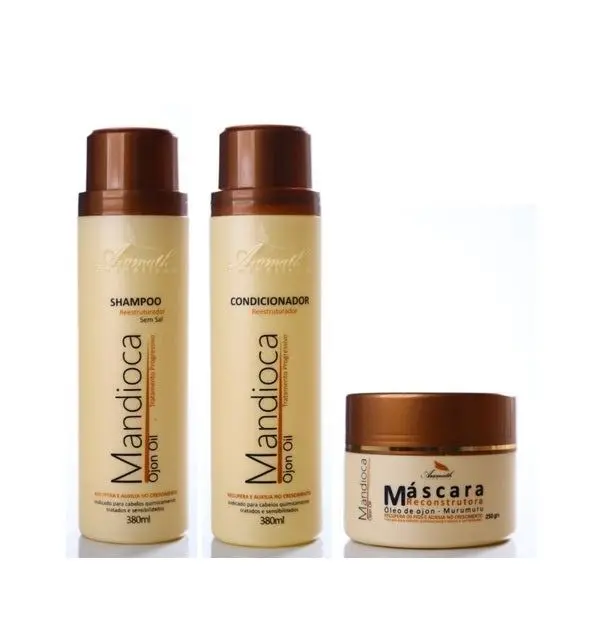 Mandioca Cassava Ojon Oil Restructuring Hair Treatment Kit 3 Itens - Aramath 1
