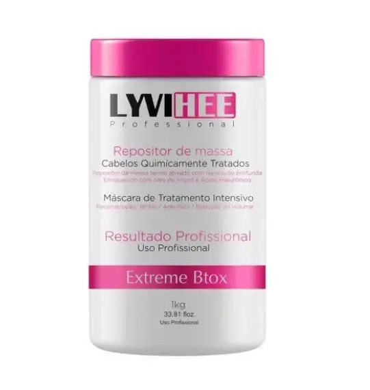 Mass Replenisher Anti Frizz Reconstruction Intensive Extreme Btox 1Kg - Lyvihee 1