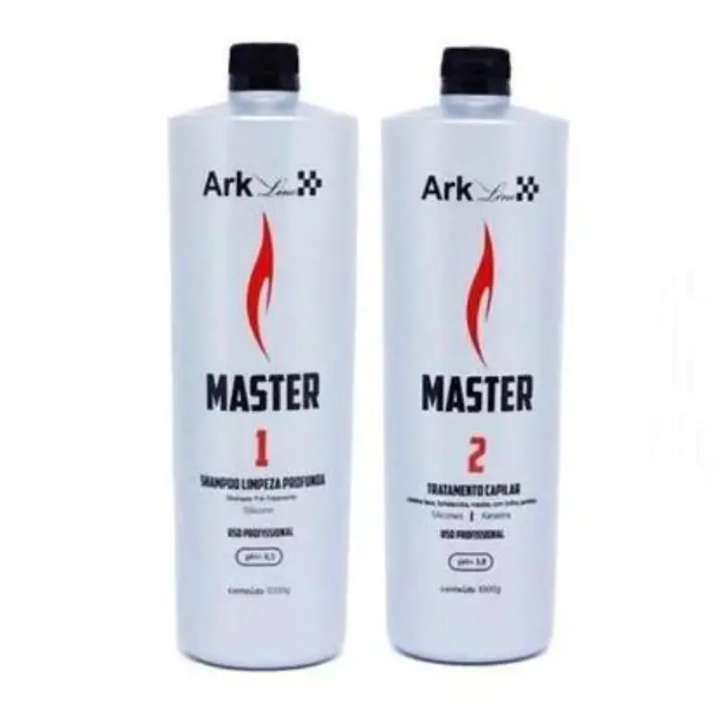 Master Gray Progressive Brush Hair Thermal Straightening Kit 2X 1L Ark Line 1