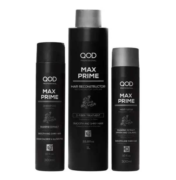 Max Prime Pro Smooth Shiny Hair Reconstruction Treatment Kit 3 Itens - Qod 1