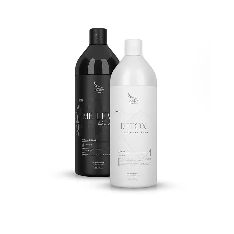 Me Leva Detox Black Macadamia Coconut Oil Treatment Kit 2X1l - Zap Cosmetics 1