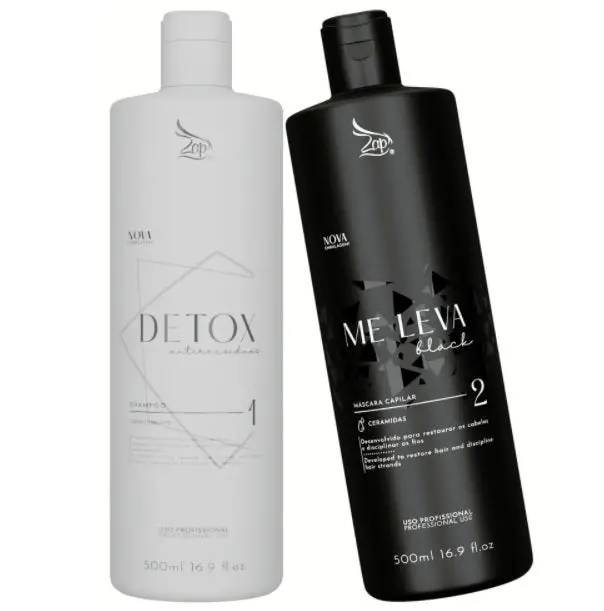 Me Leva Detox Black Macadamia Coconut Oil Treatment Kit 2X500ml - Zap Cosmetics 1