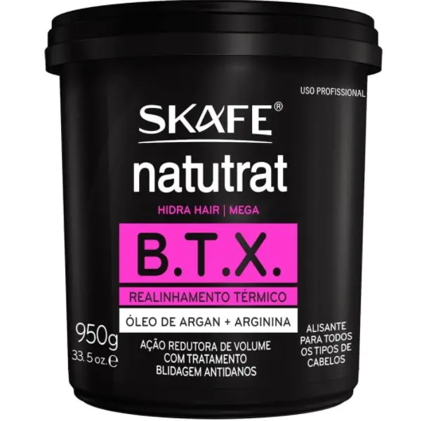 Mega Deep Hair Mask  Natutrat Hydra Hair Straightening Thermal Realignment 950G - Skafe 1