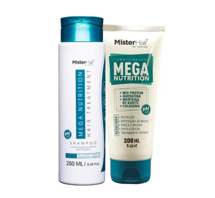 Mega Nutrition Collagen Panthenol Keratin Treatment Kit 2 Itens - Mister Hair 1