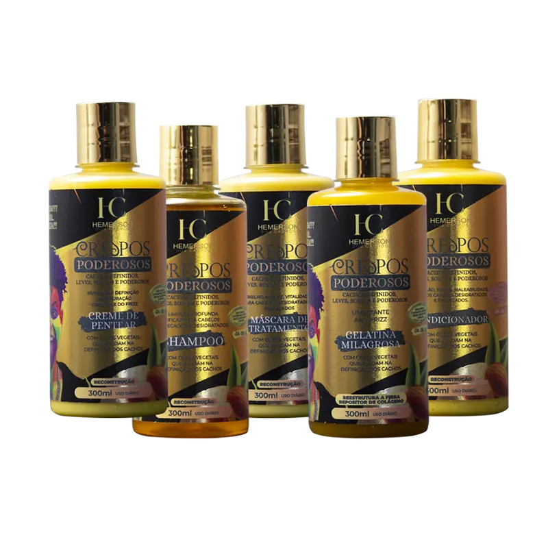 Mestre Dos Cachos Crespos Poderosos Kit 5X 300Ml / 5X 10.14 Fl Oz 1