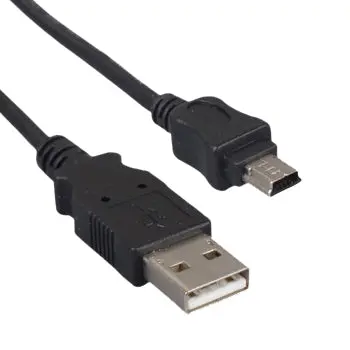 Mini 5-Pin Usb 2.0 Cable Usb 2.0 A-Male To Mini 5-Pin Male Black 1