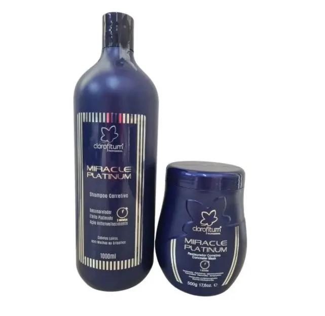 Miracle Platinum Hair Color Maintenance Restore Treatment Kit 2 Itens - Clorofit 1