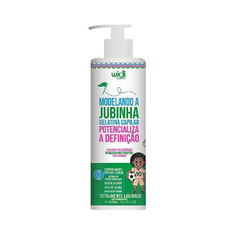 Modelando A Jubinha Hair Gelatin Enhances Definition Curly Hair 300G Widi Care 1