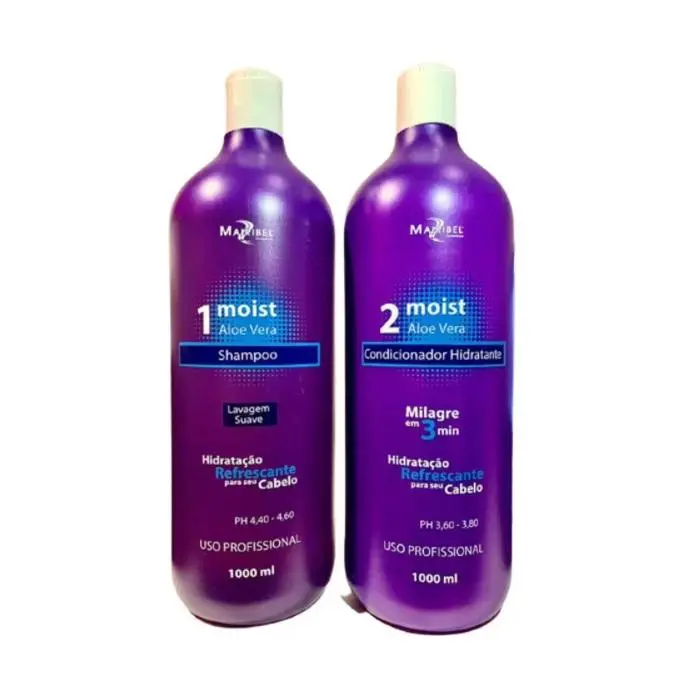 Moist Aloe Vera 3 Minutes Miracle Moisturizing Treatment Kit 2X1l - Mairibel 1
