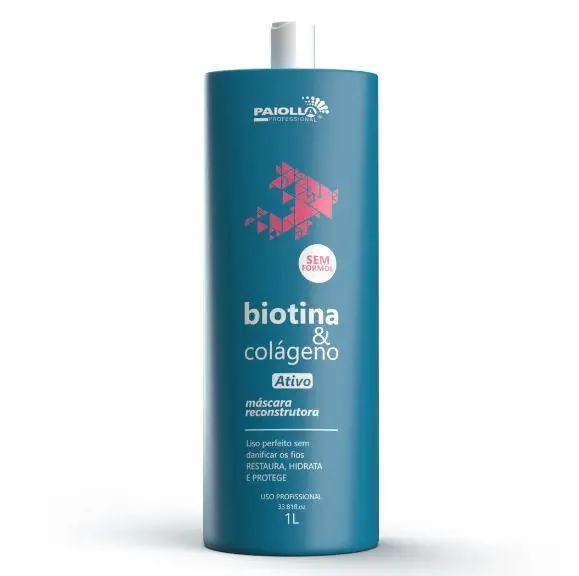 Moisturizing Biotin Collagen Progressive Reconstructor Active Mask 1L - Paiolla 1