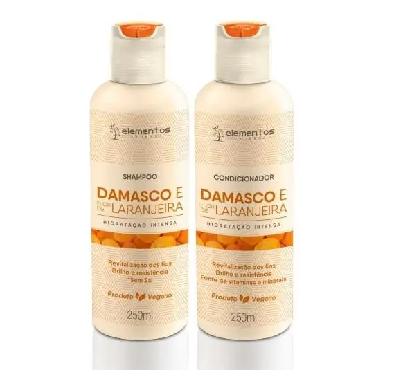 Moisturizing Damascous Orange Flower Earth Elements Vegan 2X250ml - Nutrahair 1