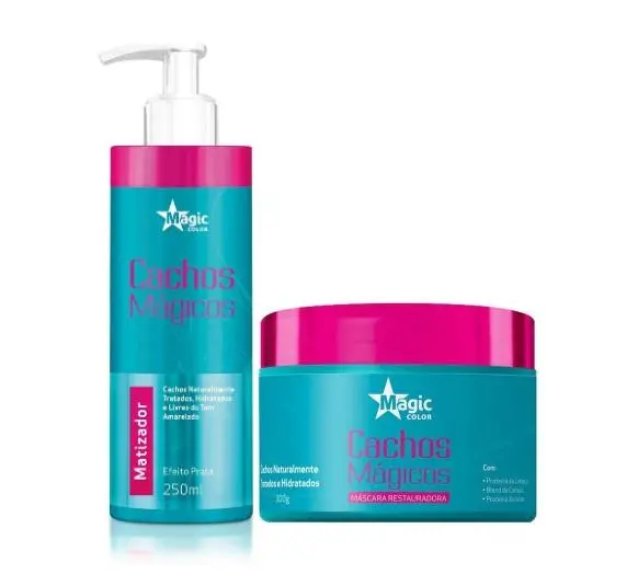 Moisturizing Treatment Silver Effect Curls Tinting 2 Products Kit - Magic Color 1