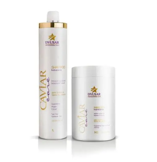 Moiturizing Caviar Care Keratin Argan Home Care Maintenance Kit 2X1 - Dyusar 1