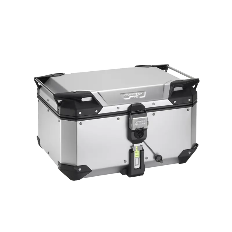 Monokey Top Box Anodized Silver Evo Smart 58Ltr Trekker Outback -Givi 1
