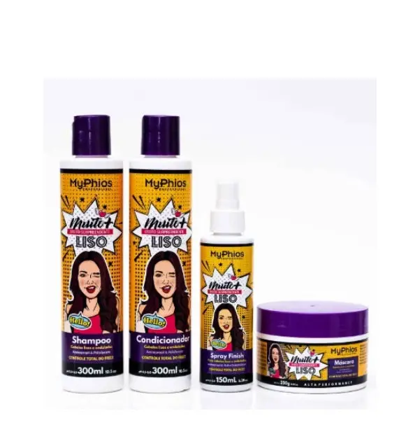 Muito + Liso Very Smooth Dry Hair Recovery Treatment Kit 4 Itens - My Phios 1