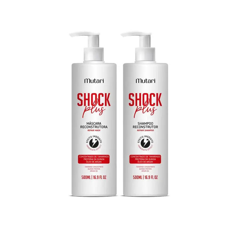 Mutari Shock Plus Reconstruction Treatment Kit 2X 500Ml / 2X 16.9 Fl Oz 1