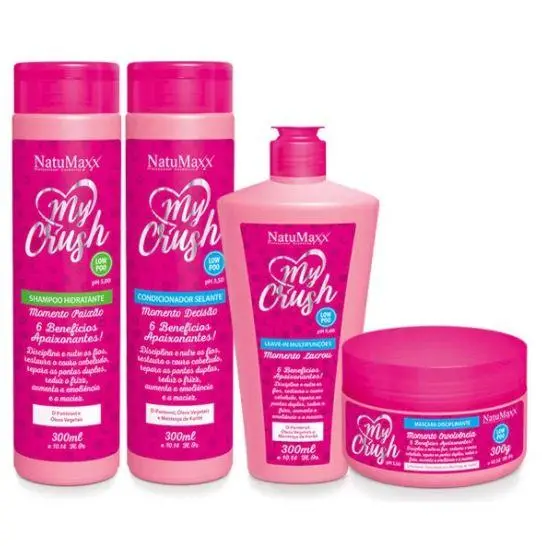 My Crush 6 Benefits Low Poo Vegetable Oils Treatment Kit 4X300 - Natumaxx 1