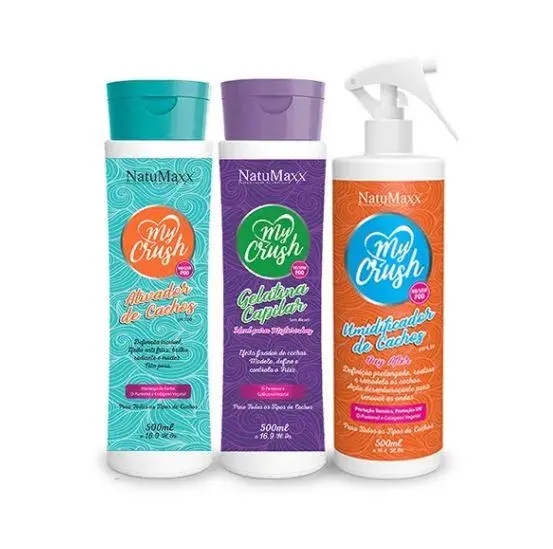 My Crush Gelatin + Activator + Humidifier Curls Treatment Kit 3X500 - Natumaxx 1