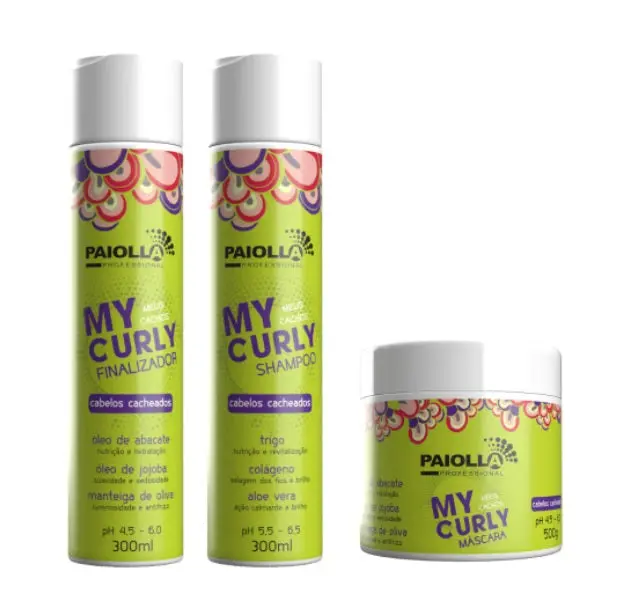 My Curly Curls Waves Treatment Hair Moisturizing Maintenance Kit 3 Itens - Paiolla 1