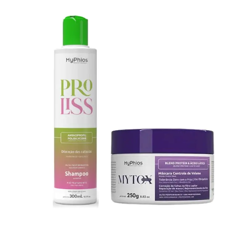 My Phios Cleansing Shampoo + Mytox Blonde Deep Hair Mask Hair Straightening Kit 1