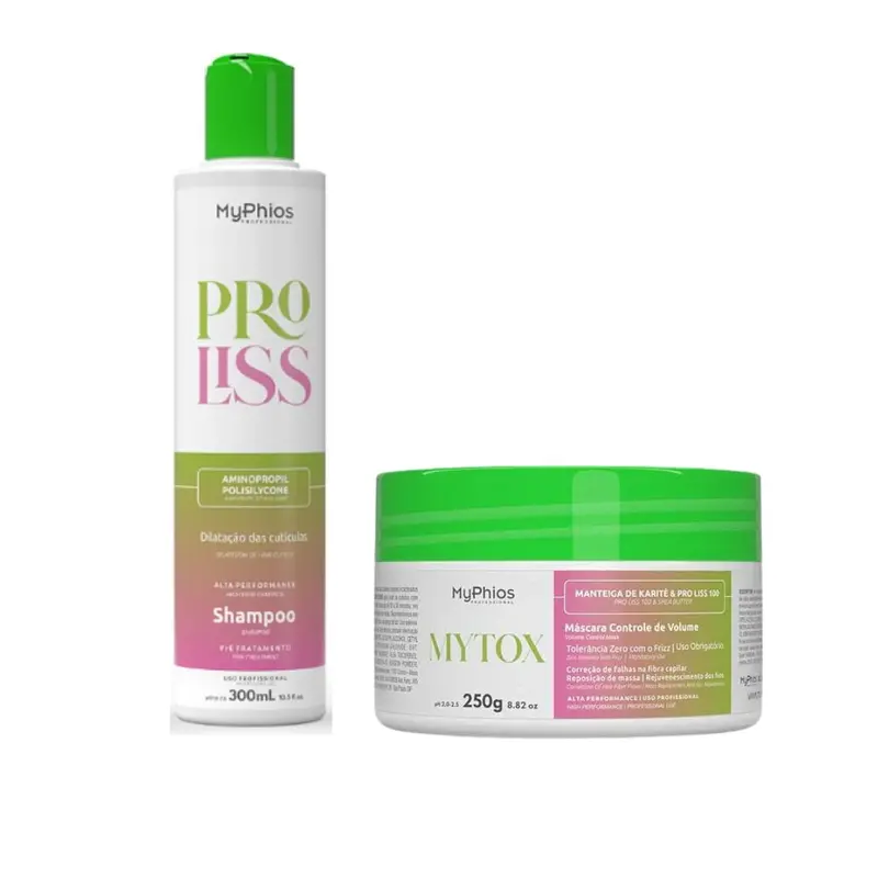 My Phios Cleansing Shampoo + Mytox Deep Hair Mask Hair Straightening Kit 1