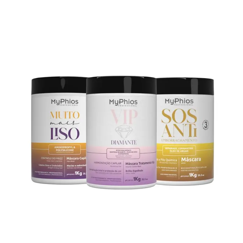 My Phios Hair Schedule Care Smoothing Moisturizing Treatment Masks Kit 3X1 1