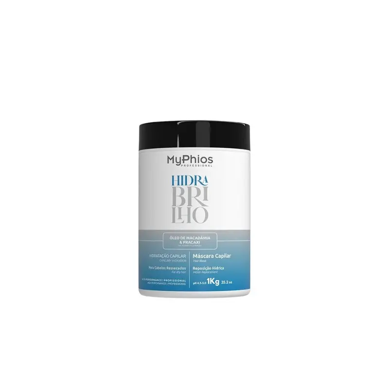 My Phios Hidra Brilho Mask Hair Shine Moisturizing Control Treatment 1Kg 1