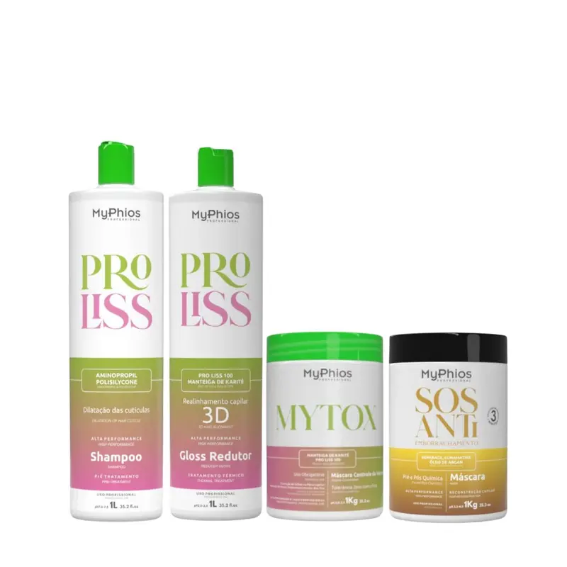 My Phios Proliss Realignment Reducer + Mytox Deep Hair Mask + Sos Mask Kit 1