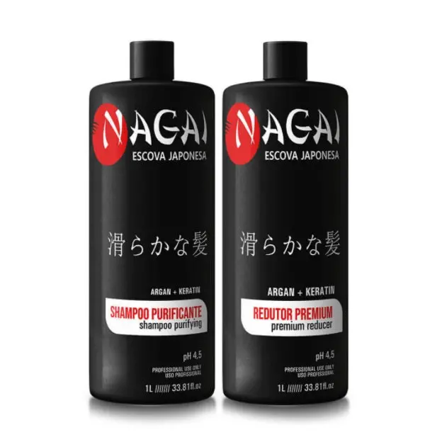 Nagai Japonese Argan Keratin Progressive Brush Restore Kit 2X1l - Fio Perfeitto 1