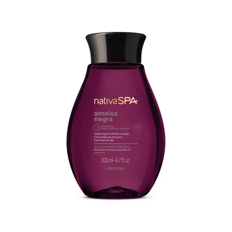 Nativa Spa Black Plum Moisturizing Vegan Body Oil 200Ml O Boticário 1