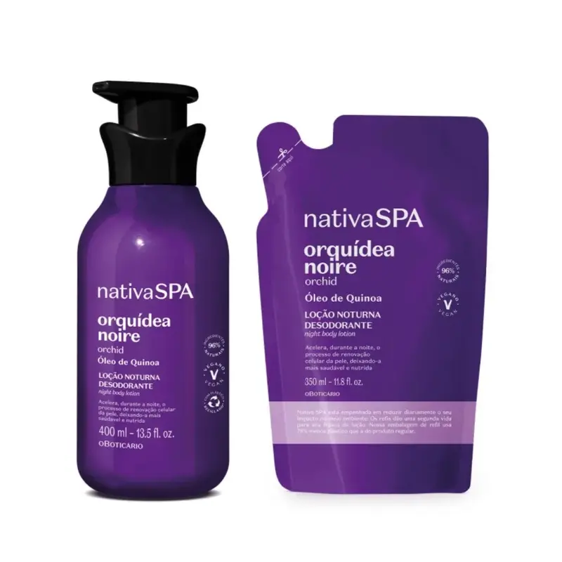 Nativa Spa Orchid Orquídea Noire Skin Care Body Moisturizing Kit O Boticário 1