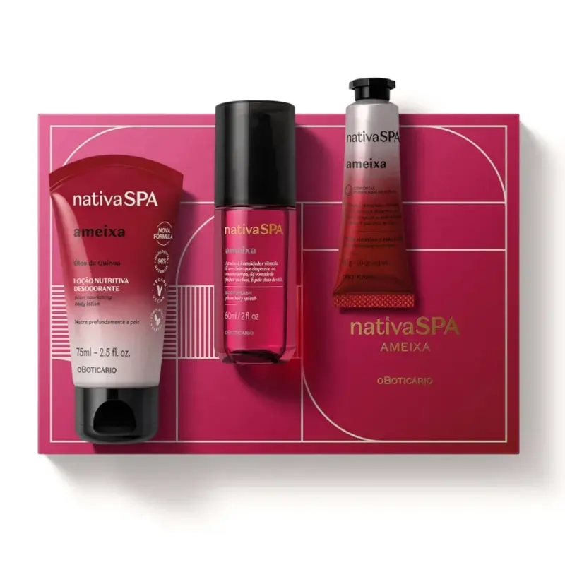 Nativa Spa Plum Skin Care Body Fragance Moisturizing Kit O Boticário 1