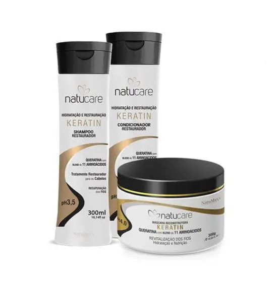 Natucare Keratin Home Care Restore Revitalization Treatment Kit 3X300 - Natumaxx 1