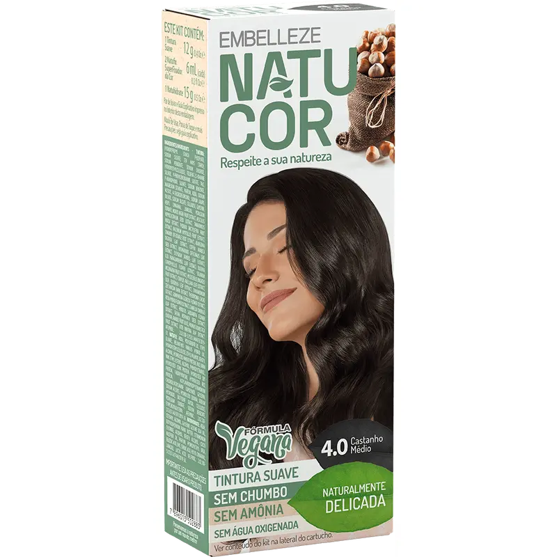 Natucor Hair Dye Naturally Delicate Medium Brown Hazelnuts 1